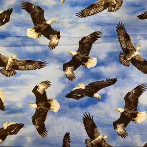 Eagle Fabric bird cotton quilting crafting sewing fabric