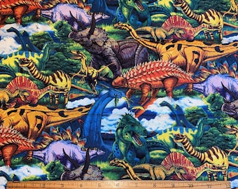 Dinosaur Fabric colorful cotton quilting sewing fabric