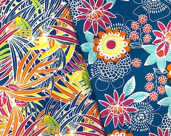 Tropical Flower Palms Fabric quilting crafting sewing fabric