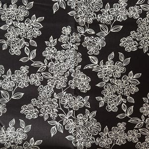 Black & White Floral Fabric line quilt cotton sewing craft fabric