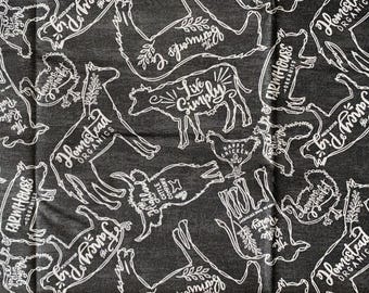 Farmhouse Kitchen Fabric (2 colors) quilting cotton crafting sewing fabric