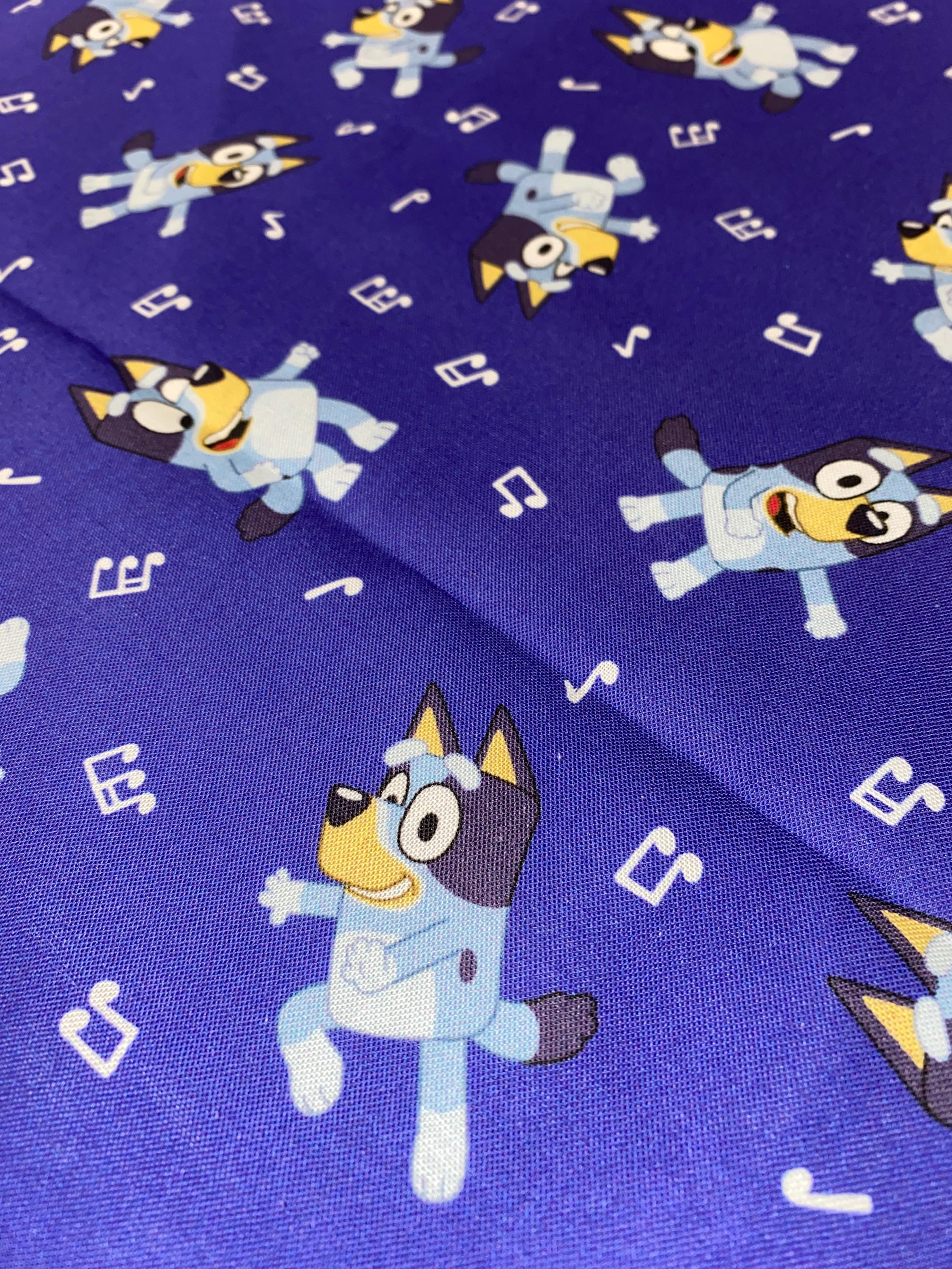 Bluey Fabric Navy Blue Cotton Quilt Sewing Craft Fabric - Etsy