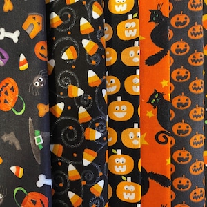 Halloween Fabric (You Pick) mini cotton quilting crafting sewing fabric
