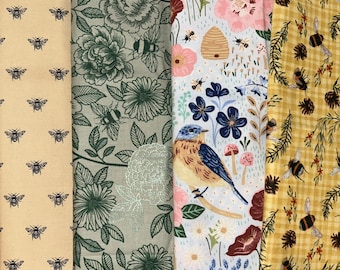 Bee Fabric floral quilting cotton fabric - You Pick