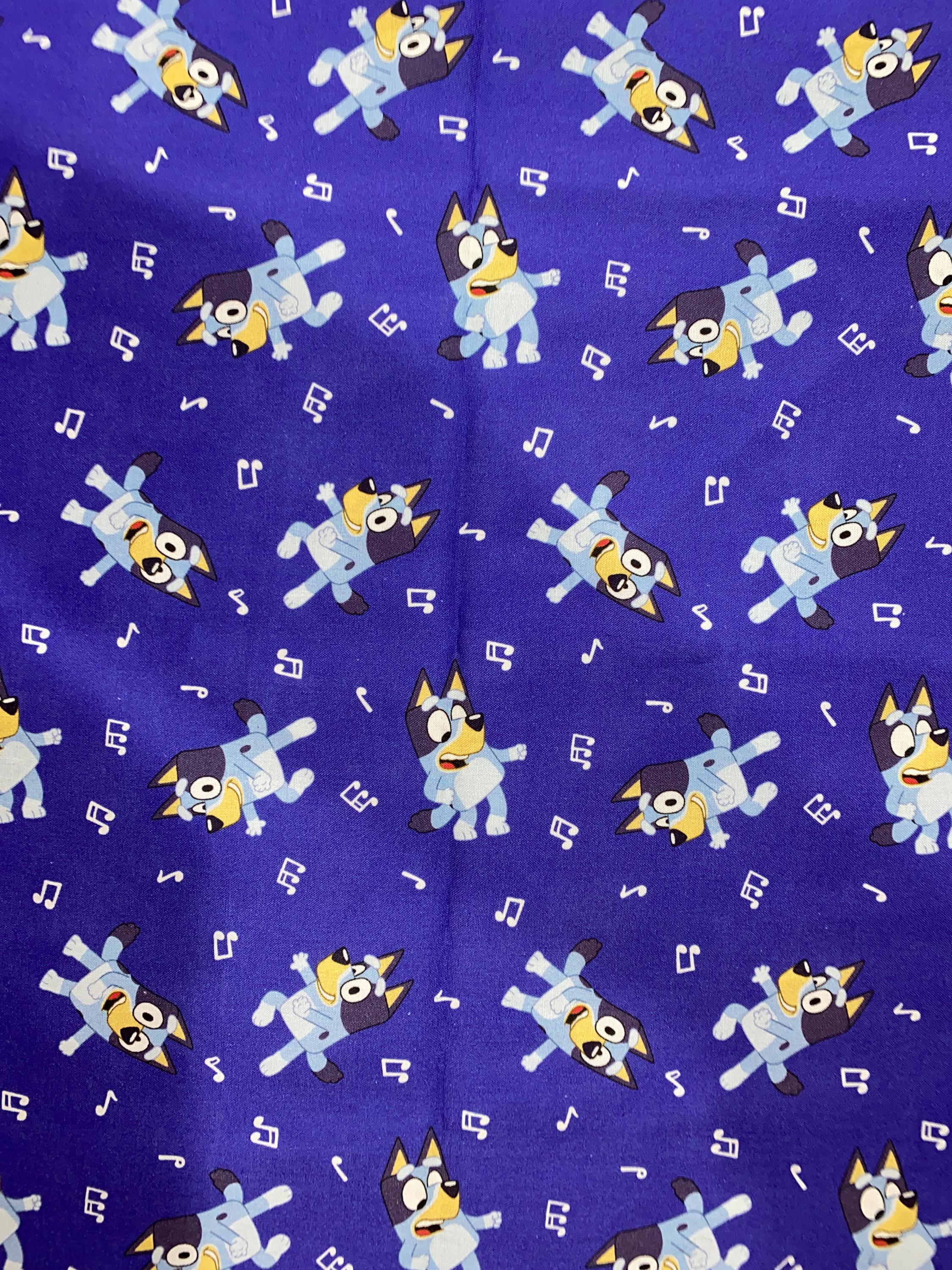Bluey Fabric Navy Blue Cotton Quilt Sewing Craft Fabric - Etsy