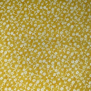 Yellow Orange Floral Fabric vines quilting cotton sewing craft fabric