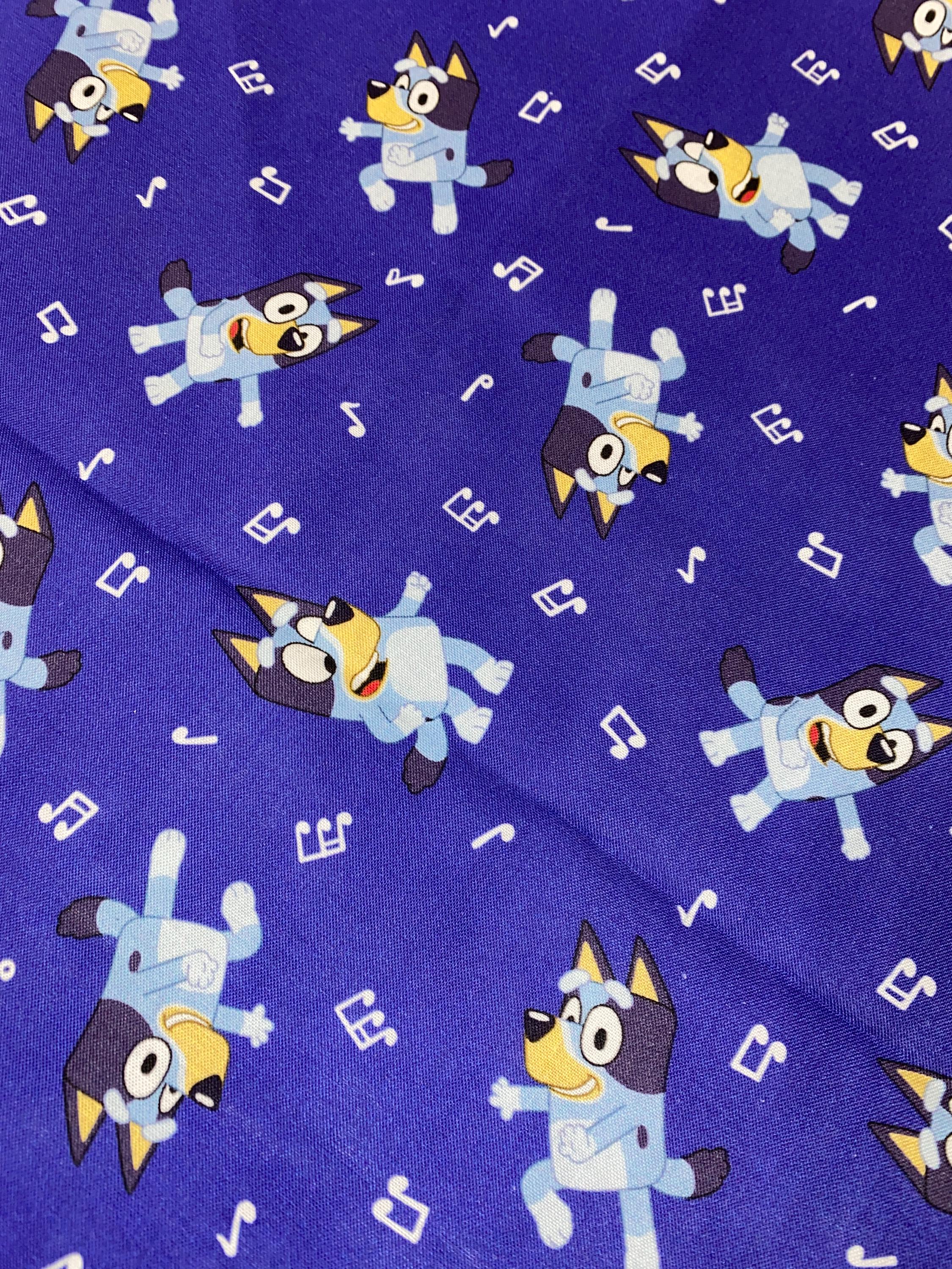 Bluey Fabric Navy Blue Cotton Quilt Sewing Craft Fabric - Etsy