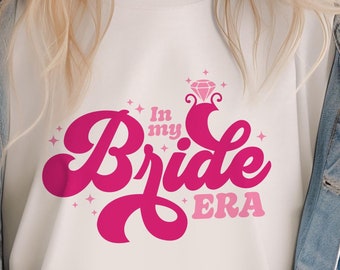 In mijn bruid tijdperk SVG retro bruiloft bruid als clipart binnenkort vrijgezellentijdperken thema silhouet bruids partij vrijgezellenfeest shirts