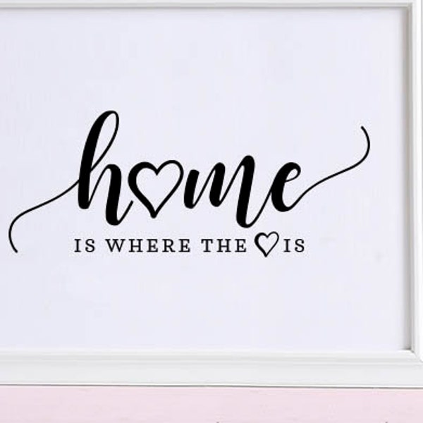 Home Is Where The Heart Is Sign SVG Digital Download Clipart Cricut Silhouette Cut File DIY Idea Room Sign svg Home Sweet Home Sign Welcome