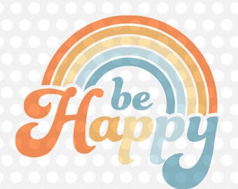 Download Happy Rainbow Svg Etsy