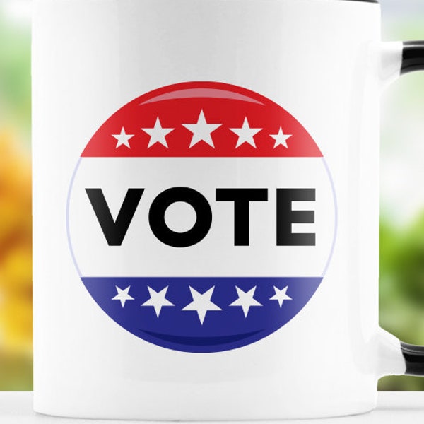 Vote Button 2020 SVG Cutting File T-Shirt Cricut Silhouette Democratic Republicans America Election Day Joe Biden Kamala Harris Donald Trump