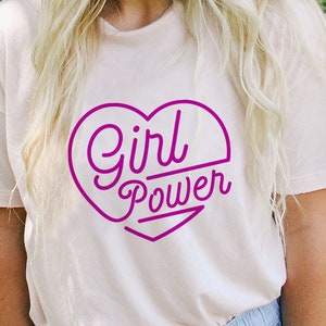 Girl Power SVG Cut Files Cricut Cute Heart T-Shirt Clipart Afdrukbaar Silhouet Download Beste Vrienden Cadeau voor haar De toekomst is vrouwelijk