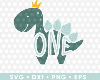 Dinosaur First Birthday Svg Cut File T- Shirt SVG Digital Download Clipart Cricut Silhouette Cut File SVG 1st Birthday One Dino Birthday svg