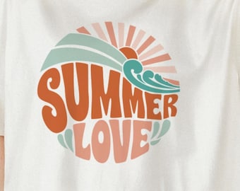 Zomer SVG Love T-Shirt Cut File Surfing Sun Waves Friends Download Clipart Cricut Silhouette Sublimation png Ocean Family Cruise Vacation