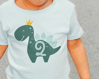 Dinosaur tweede verjaardag SVG gesneden bestand digitale download PNG T-shirt clipart Cricut silhouet snijden bestand 2e verjaardag twee Dino verjaardag SVG