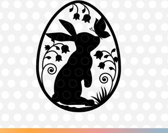 Cute Easter Egg Bunny Butterfly SVG Hopster Cut File T-Shirt File Download Clipart Cricut Silhouette Sublimation png Cut File Engraving Wood