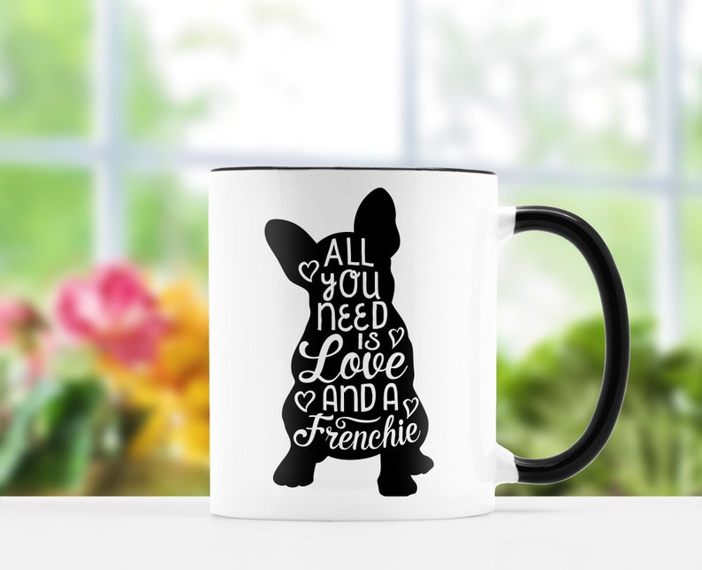 svg dxf eps Gift Idea Birthday Gift French Bulldog SVG Silhouette Design Frenchie Love Instant Download T-Shirt Cricut Silhouette Cut File