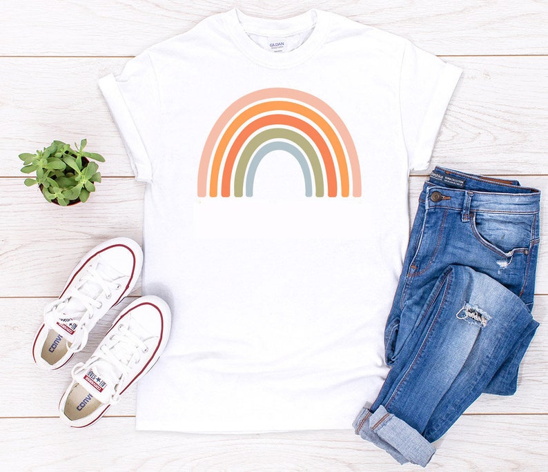 Download Rainbow Be Happy SVG Cut Files Cricut Files Cute T-Shirt Cut File Clipart Printable Silhouette ...