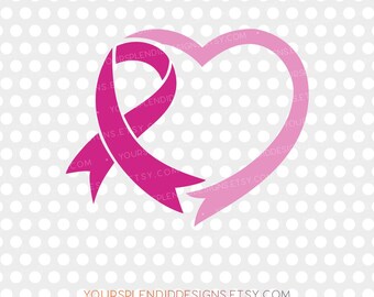 Breast Cancer Awareness Heart Ribbon, in oktober dragen we roze, maand voor de preventie van borstkanker