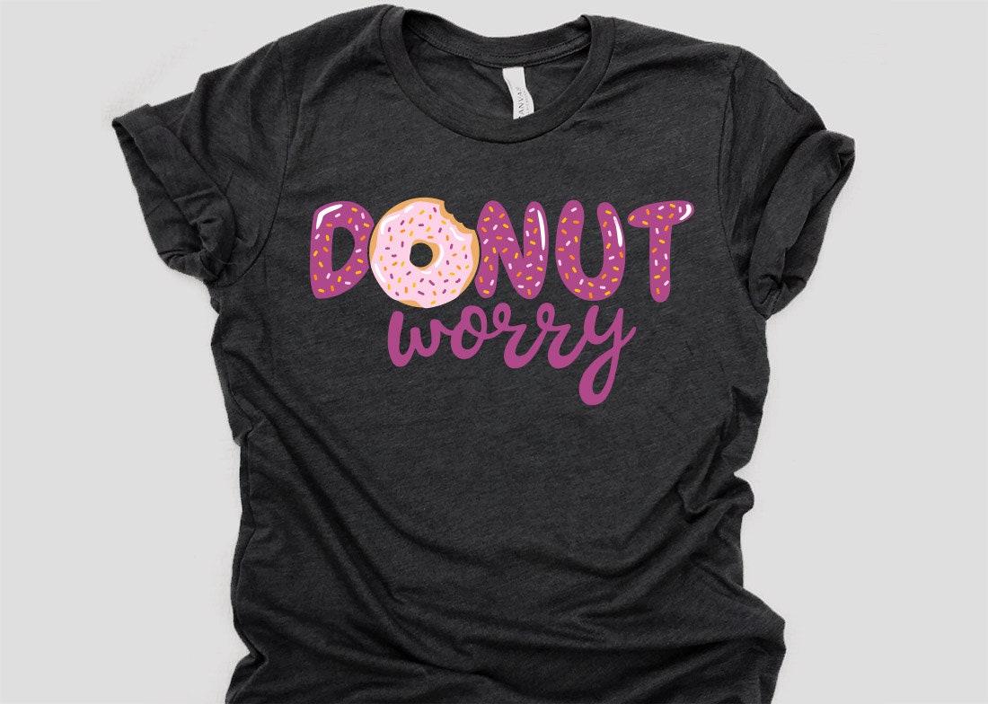 Donut Worry Be Happy Cute Donut SVG Cut File Cricut Funny | Etsy