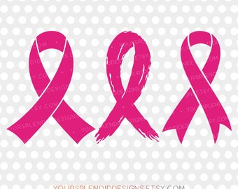 Breast Cancer Awareness Ribbon In oktober dragen we Pink Breast Cancer Prevention Month Team Pink Ribbon Instant digitale download van snijbestanden
