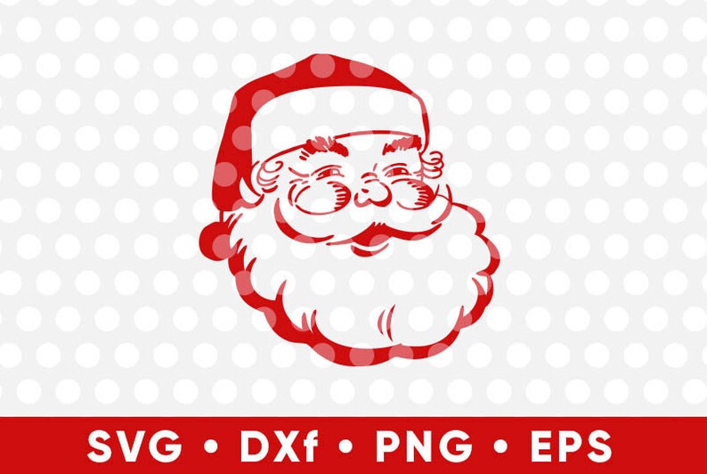 Download Clip Art Vintage Santa Claus Svg Holiday Download File Svg Cricut Silhouette Cut File Svg Dxf Eps Last Minute Diy Christmas Retro Gift Digital Art Collectibles