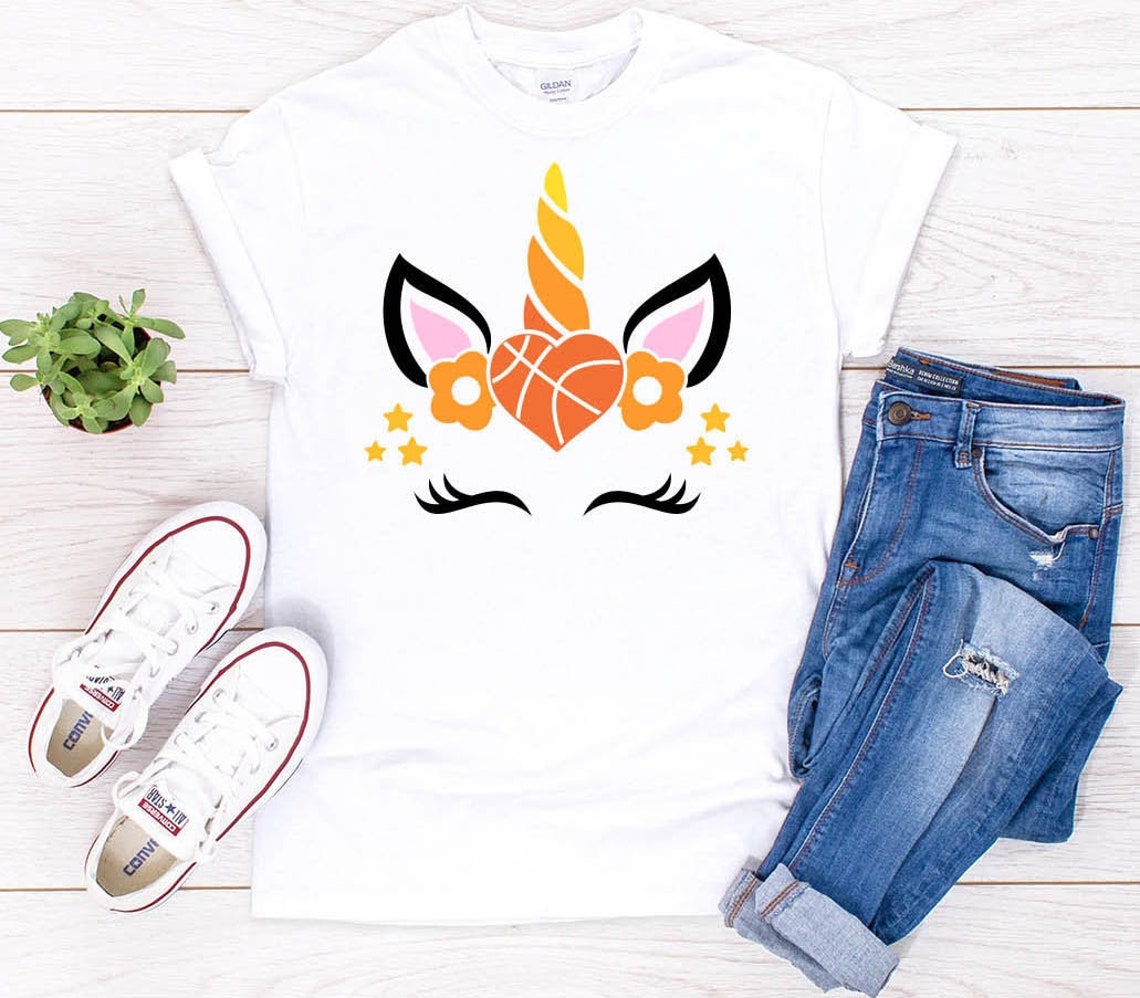 Basketball Unicorn SVG Instant Download File Unicorn Face Etsy