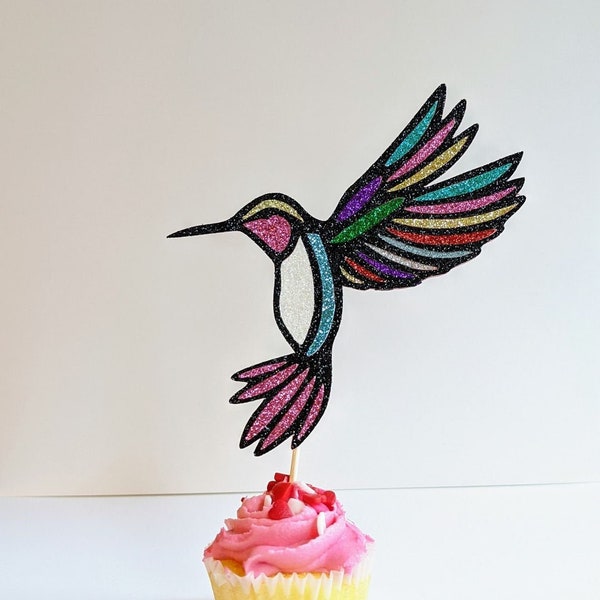 Hummingbird Cupcake Topper SVG, Multi Layer Hummingbird SVG, Baby Shower Decor, Birthday Cake Topper
