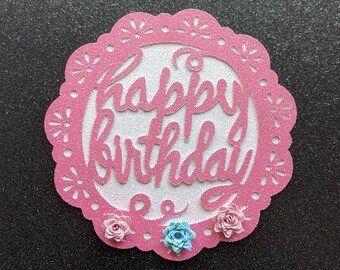 Papel Picado Cake Topper SVG, Fiesta Cake Topper, Papel Picado SVG, Cake Topper svg, Birthday Cake Topper svg, Happy Birthday svg