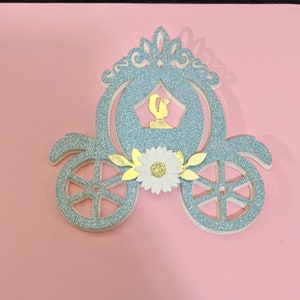 Carriage Cupcake Topper SVG, Pumpkin Carriage SVG, Multi Layer Princess Topper, Princess Birthday Party Décor, Carruaje De Calabaza