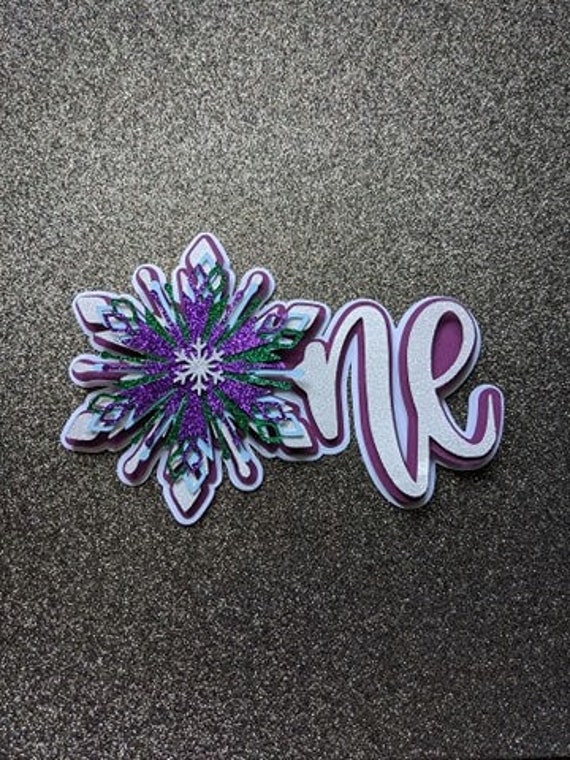Download Snowflake Cake Topper Svg One Cake Topper Multi Layer Etsy