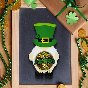 Gnome Candy Holder, Candy Holder SVG, St Patricks Day Candy Holders SVG, St Patricks Day Ornament SVG, Gnome Cut File Digital Download