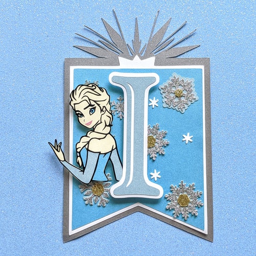 Snowflake Banner Cake Topper SVG Cut File for Cricut & Etsy