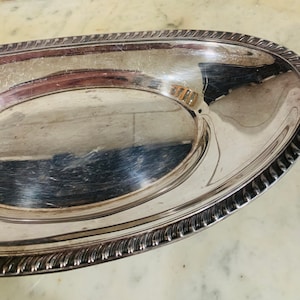 Silver-Plated Oval Tray