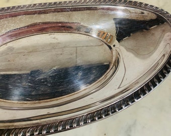 Silver-Plated Oval Tray