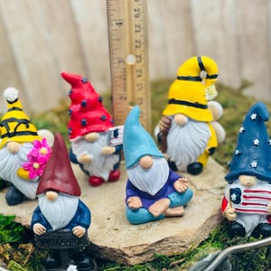 Fairy Garden pocket Gnomes for Terrarium plant accessory cake topper gardener gift planter fish tank woodland forest party birthday