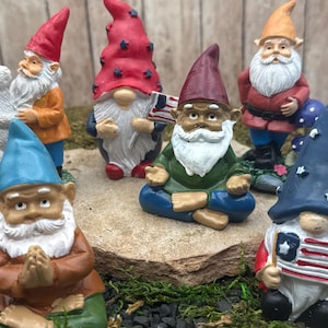 Fairy Garden Gnomes terrarium window garden pocket size gnome planter accessory meditation zen woodland forest cake topper party centerpiece