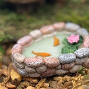 Fairy Garden miniatures Koi fish Pond Terrarium aquarium diorama accessory birthday Gift Cake topper Potted Plant fish deco woodland