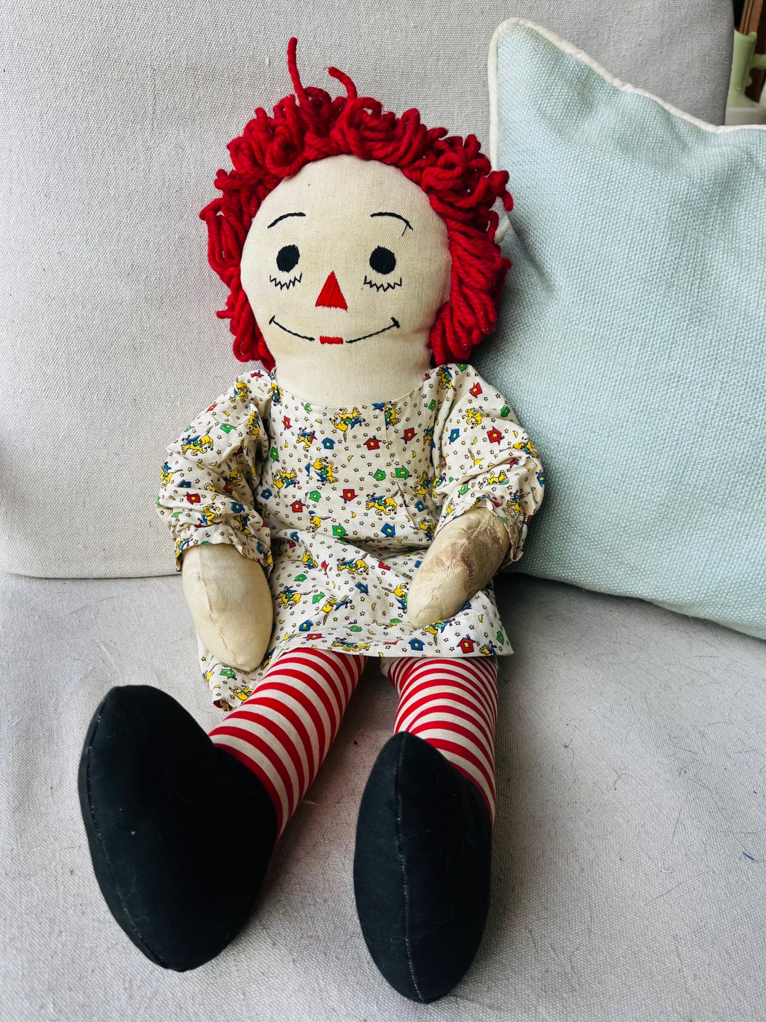 Vintage Raggedy Ann Doll Antique Raggedy Ann Doll Etsy