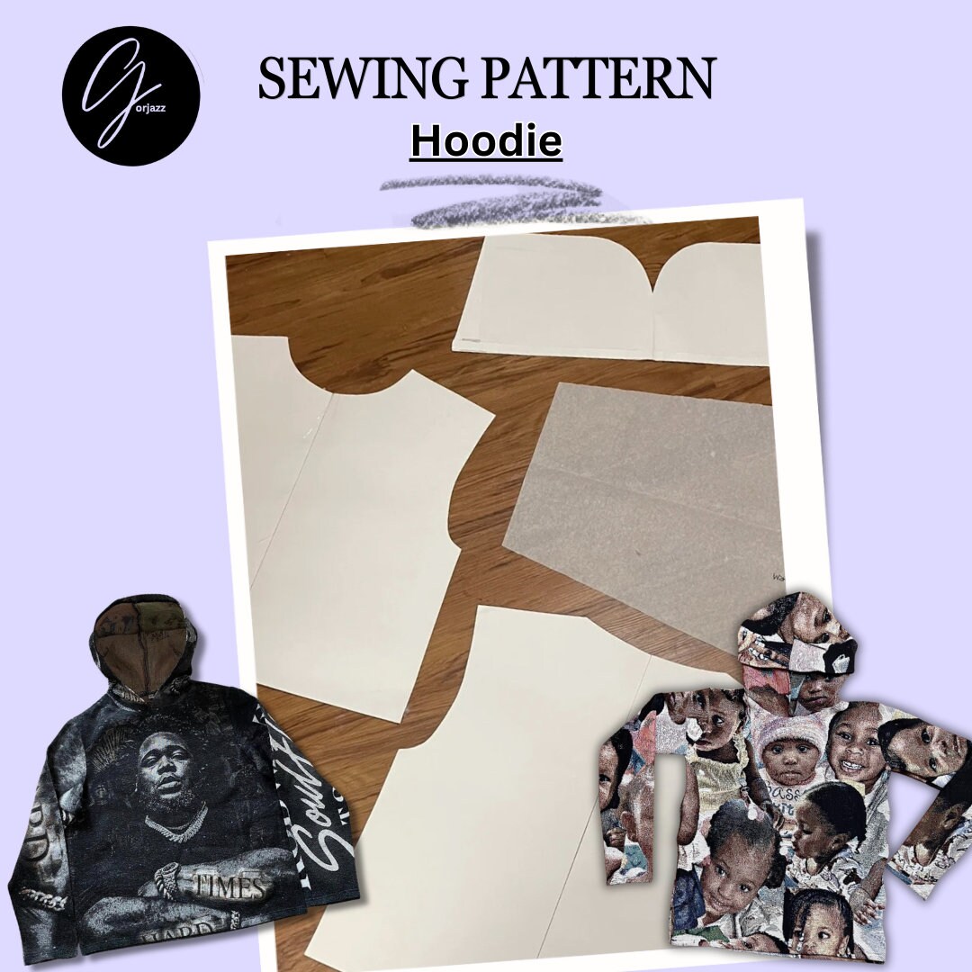 Hoodie Sewing Pattern - Etsy