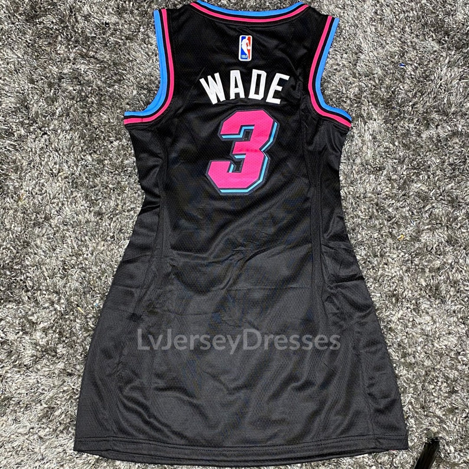 Classic Miami Heat Jersey Dress 3 Wade Black Etsy