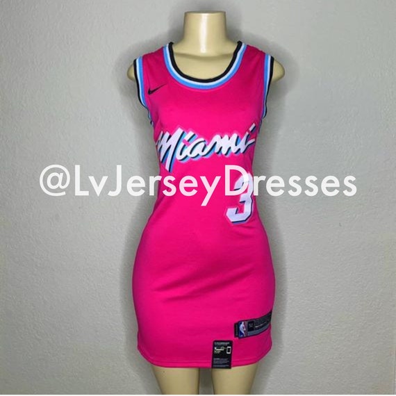 miami heat pink blue jersey