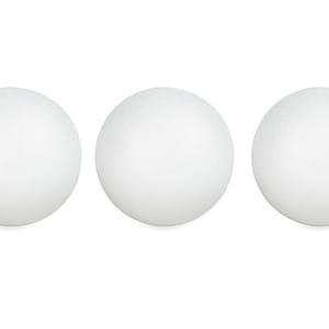 4'' Polystyrene Balls, Set of 6 Marked Polystyrene Balls, 10cm 4