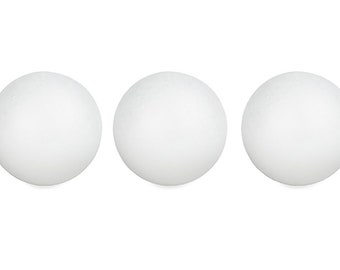 108 Smooth Styrofoam Polystyrene Balls 3" Inch