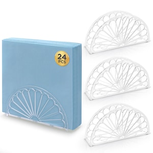 Servilleteros desechables de plástico transparente para mesas de fiesta - 24 piezas