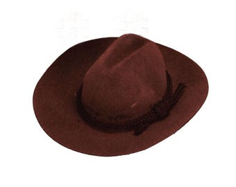 12pcs Mini Cowboy Hat Western Wedding Favors Decoration ( Brown)