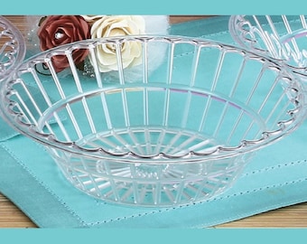 9" Disposable Clear Tortilla Basket - Convenient, Eco-Friendly Serving Baskets for Weddings, Restaurants and Events -  12 PCS