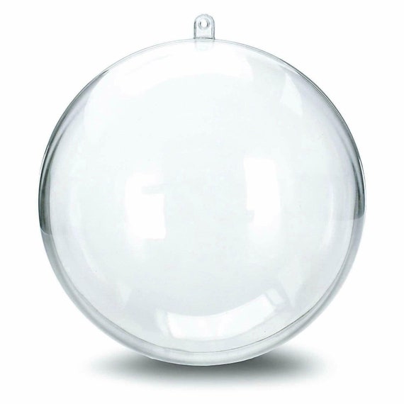 70 MM Clear Plastic Ornament Ball, Fillable Favors, Christmas Decoration 12  Balls 