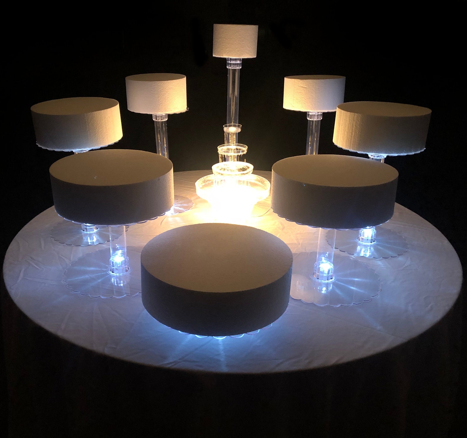 8 Tier Wedding Cake Stand With LED Lights Etsy