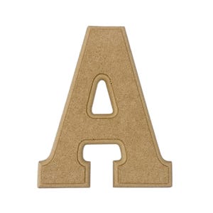 Letras do alfabeto de madeira inacabadas para artes e ofícios, decorações e faça você mesmo